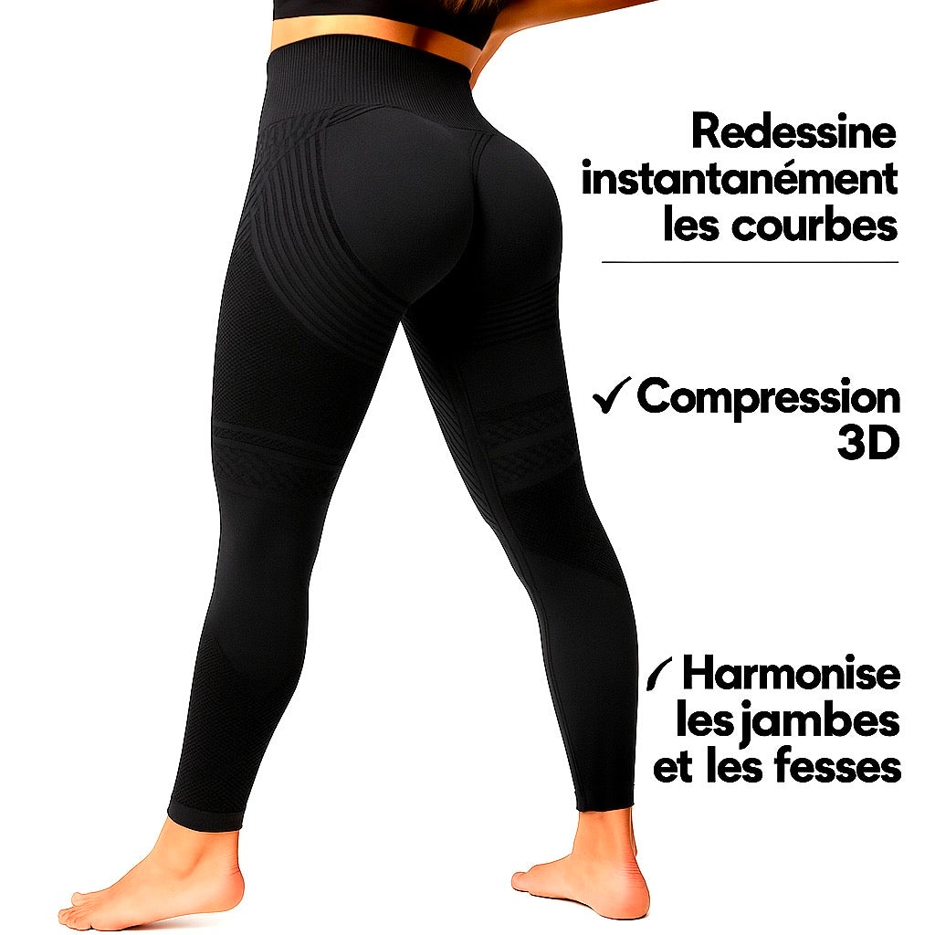 Legging Sculptant 3D Anti-Cellulite - Bordeaux