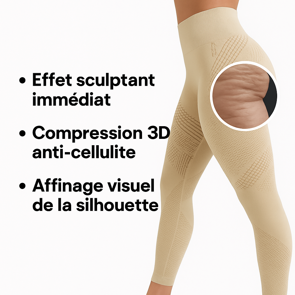 Legging Sculptant 3D Anti-Cellulite - Bordeaux